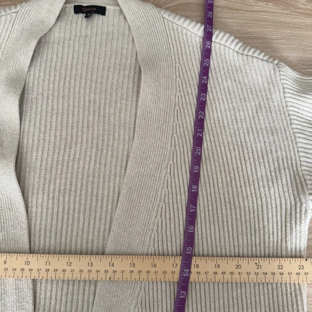 Quince Cream Open-Front Cardigan - Picture 6 of 7